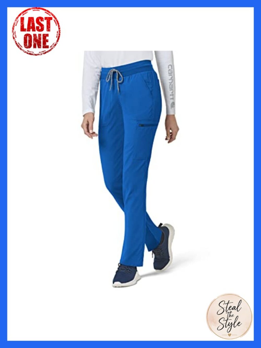 Women's Slim Leg Scrub Pant Rugged Flex Water-Repellent Medical Work
